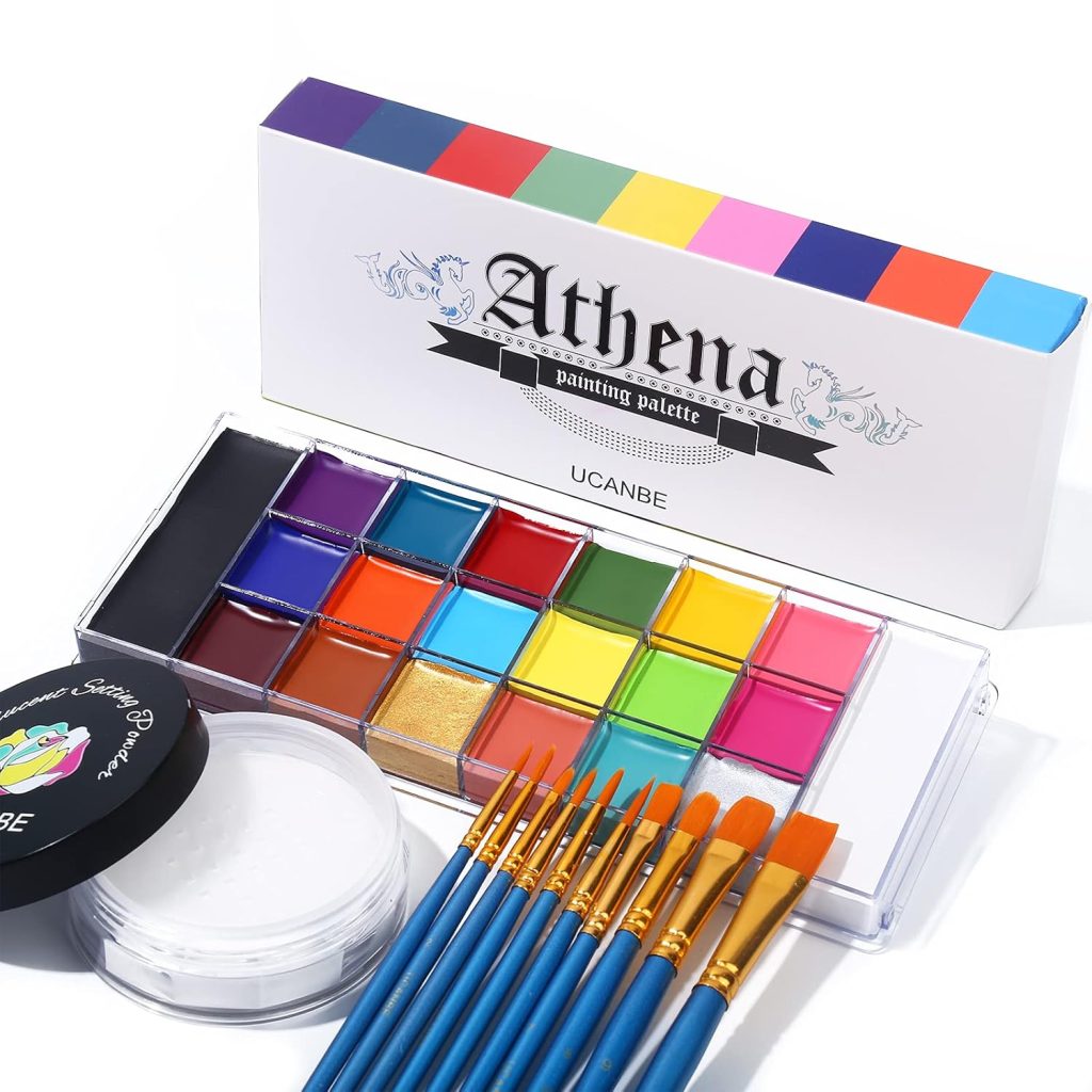 UCANBE Athena Face Body Paint Oil Palette + Translucent