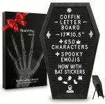 Coffin Letter Board Black +3D Bat Stickers +650