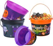 Holady 4 Pcs Halloween Bucket Kids Party Favors Trick