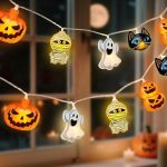 Halloween String Lights Indoor: 9.84 FT 20 LED Battery
