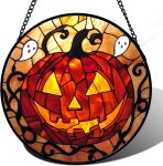 Stained Glass Window Hanging - Halloween Decorations