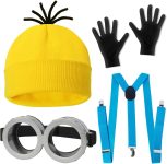 4 Pcs Halloween Costume Accessories Adults-Yellow