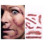 Tinuos Horror Realistic Fake Bloody Wound Stitch Scar