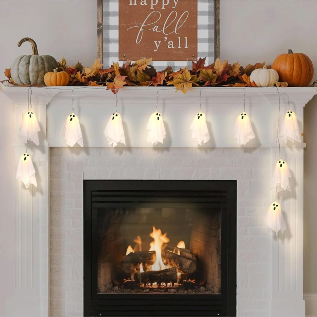 Halloween Decoration String Lights, Light up Ghost