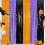 2 Pack Halloween Backdrop, 3.28 FT x 7.05 FT Foil