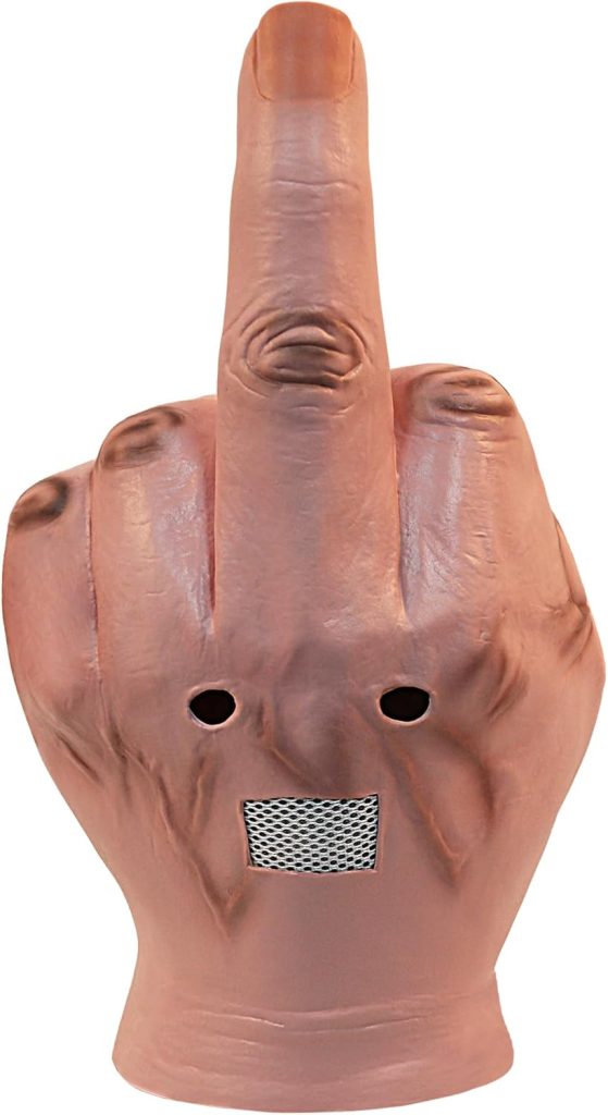 MOKRY PARTY Middle Finger Funny Head Mask Costume Party
