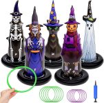 5Pcs Inflatable Halloween Ring Toss Game,Halloween Game