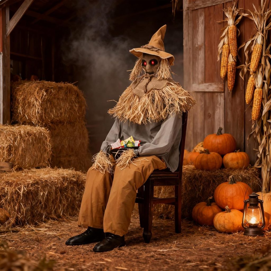 Halloween Animatronics 4.5 Ft Tricked Scary Sitting