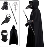 Halloween Plague Doctor Mask ，Steampunk Horror Scary