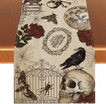 Retro Halloween Table Runner Halloween Gothic Skull