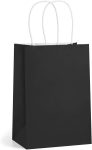 BagDream Black Gift Bags 5.25x3x8 Small Kraft Paper