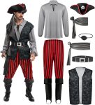 Spooktacular Creations Men Pirate Costume, Adult Pirate