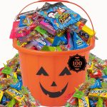 Halloween Candy Filled Pumpkin Bucket, Candy Pre-filled