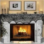 AerWo Halloween Decoration Black Lace Spiderweb