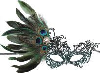 Lace Masquerade Masks for Women - 1920s Peacock Feather