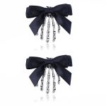 Utavu 2Pcs Skeleton Hand Hair Clips with Bowknot - Cute