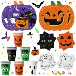72 PCS Halloween Party Supplies Pumpkin Shaped