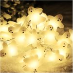 Halloween Ghost LED String Lights 10ft 30 LEDs