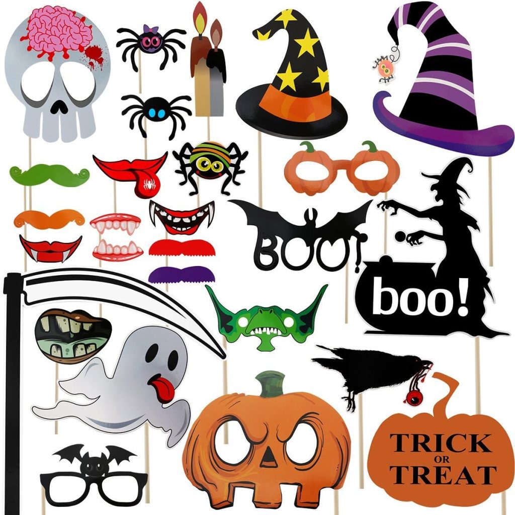 Halloween Photo Booth Props 27 Pcs for Halloween