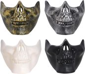 Yookat 4 Pieces Halloween Skeleton Mask Set Half Face