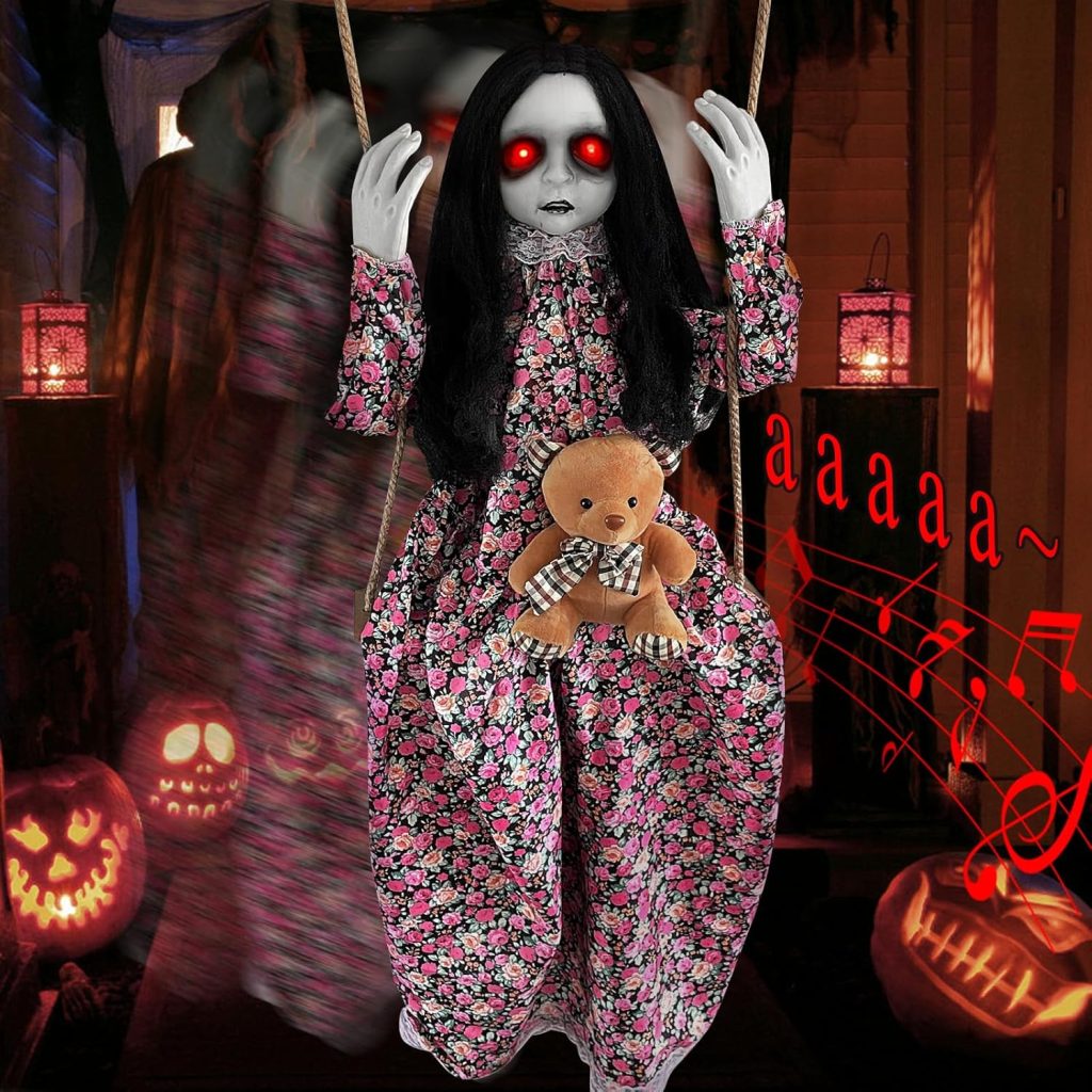 Scary Halloween Decorations Outdoor Hanging Swinging