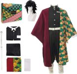 Anime Cosplay Costume Outfit Set with Wig Earrings
