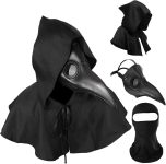 HAOSUN Plague Doctor Mask and Cloak Halloween Costumes