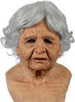 Halloween Mask Realistic Old Man Mask Creepy Human