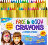 42PCS Face and Body Paint Crayons, XL Face Painting Kit
