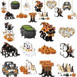 24 Pieces Halloween Hanging Ornaments for Trees -