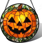 Stained Glass Window Hanging, Halloween Decorations