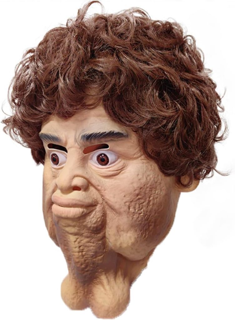 Funny Halloween Adult Double Chins Horror latex mask,