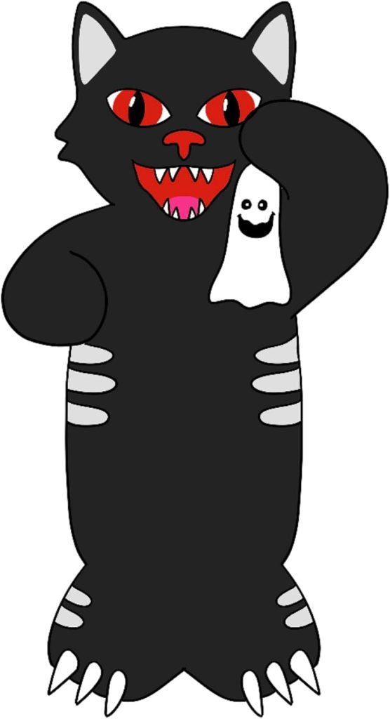 6ft Halloween Inflatable Cat with Pumpkin for Harvest