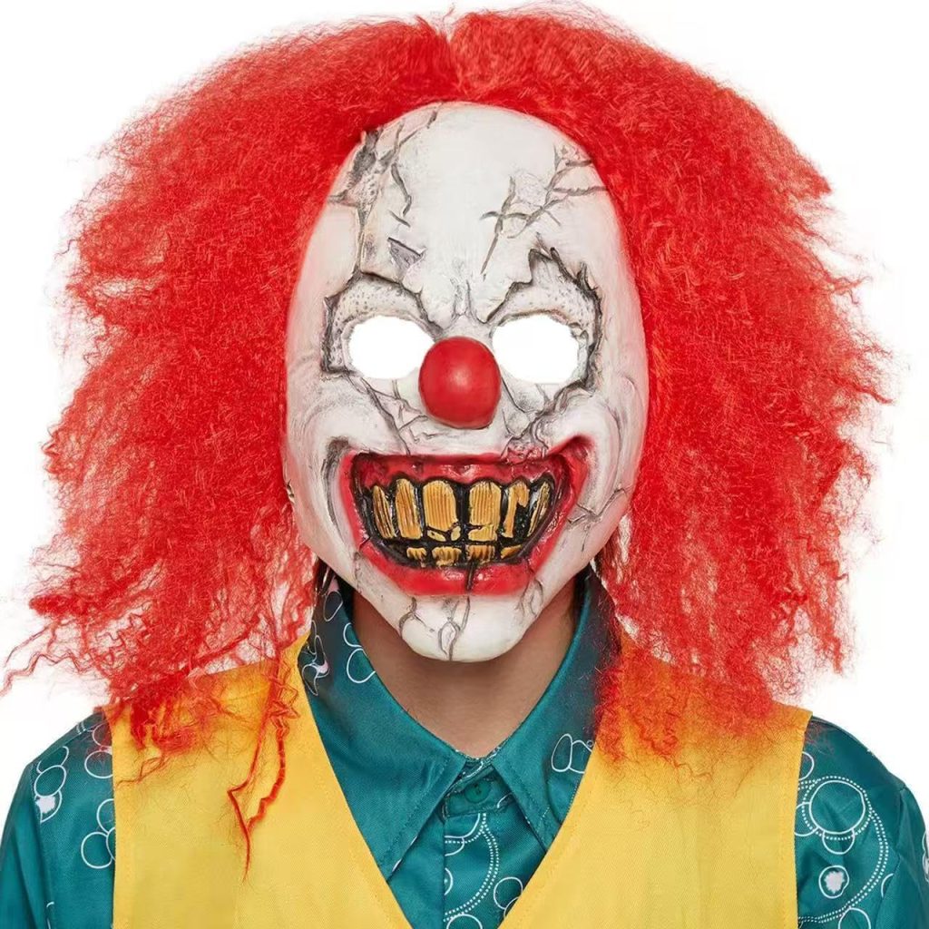 Monisorly Scary demon zombie creepy Red hair evil clown