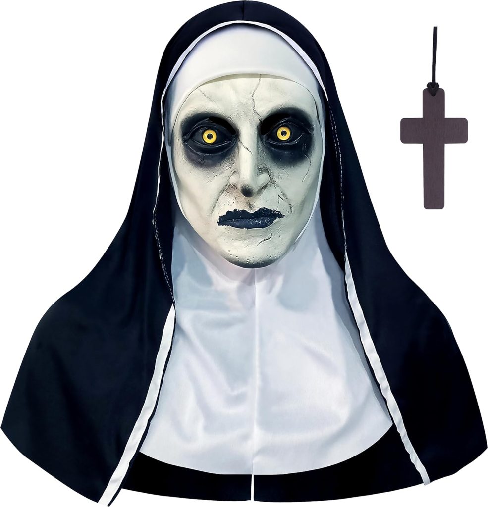 Scary Nun Mask Halloween Mask Nun Costume Creepy Latex