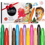 Beesjuy Face Painting Kits for Kids,12 Color Water