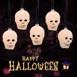 Halloween Skull String Lights, 8.5Ft Outdoor Halloween