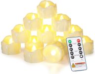 Homemory 12pcs Remote Timer LED Tea Lights Candles,