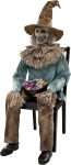 Spirit Halloween 4.5 Ft Scary Sitting Scarecrow