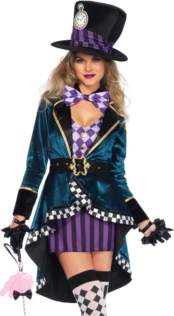 Leg Avenue Women's 5 PC Delightful Mad Hatter Costume