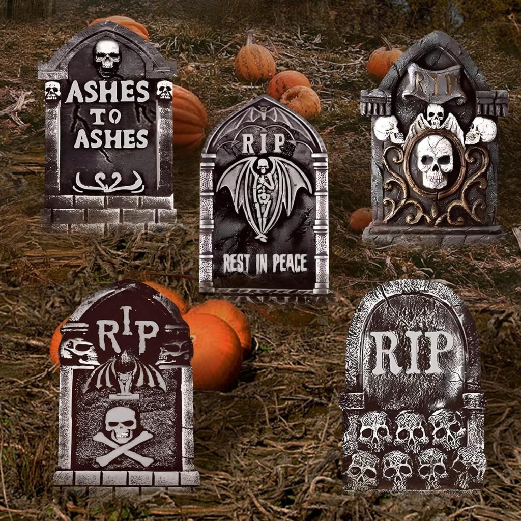 17inch Halloween Tombstones Decorations 5PCS Halloween