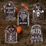 17inch Halloween Tombstones Decorations 5PCS Halloween
