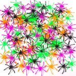 JIALWEN 120 Pieces Halloween Realistic Plastic Spiders