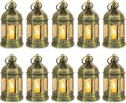 Mini Lantern with Flickering LED Candles Set of 10,
