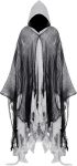 Geyoga Grim Reaper Costume Scary Hooded Cape Witch