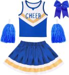 Cheerleader Costume for Girls Blue Cheerleading Outfit