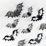 Halloween Decoration 48Pcs Reusable Black Bats Wall