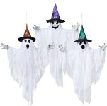 JOYIN 3 Pack 24.8" Halloween Hanging Ghost Decorations,