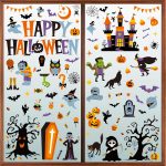 116PCS Halloween Window Clings, 9 Sheets Halloween