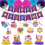 Rakuto Purim Party Decorations Set, 20PCS Happy Purim